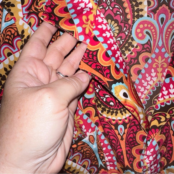 Vintage Buckhead Betties Blouse Size Medium Pullover Retro Print Hippie - Picture 4 of 10